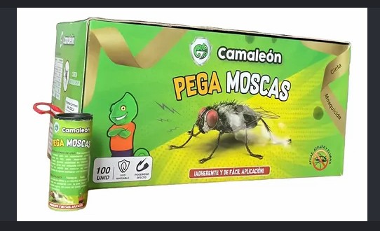 pegamosca verde camaleon unidad