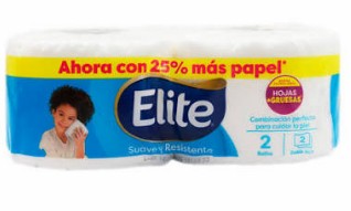 papel higienico elite x2