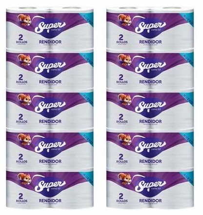 papel higienico super rendi x2 unidad