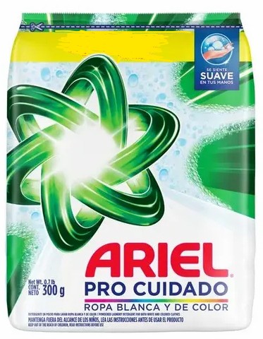 ariel detergente 300 g Pro cuidado