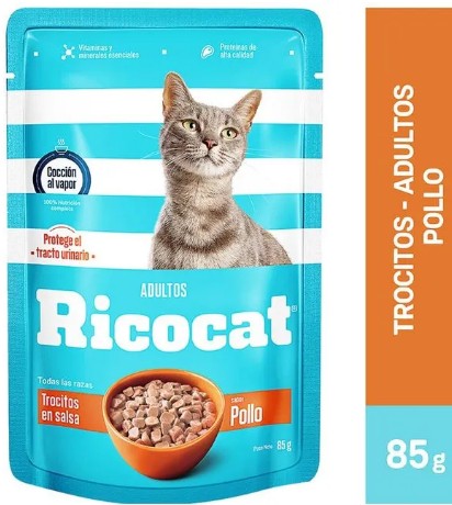 Ricocat adulto sabor a pollo 85 g